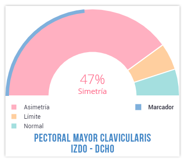 simetría muscular en aperturas con mancuernas en desgarro del manguito rotador
